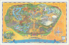 Pictorial Maps, California and Other California Cities Map By Walt Disney Productions