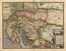 Europe and Balkans Map By Abraham Ortelius