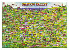 Pictorial Maps and San Francisco & Bay Area Map By City Graphics of America / Stephanie Russell