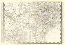 Texas Map By George F. Cram