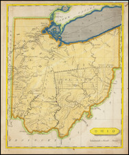 Ohio Map By Aaron Arrowsmith  &  Samuel Lewis