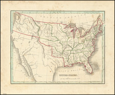 United States Map By Thomas Gamaliel Bradford