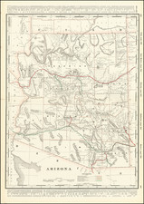 Arizona Map By George F. Cram