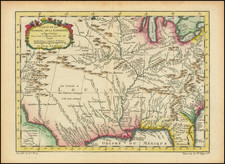 South, Midwest and Plains Map By Jacques Nicolas Bellin