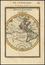 Western Hemisphere, California as an Island and America Map By Alain Manesson Mallet