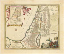 Holy Land Map By Willem Albert Bachienne