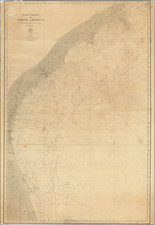 Florida, Georgia, North Carolina and South Carolina Map By U.S. Navy Hydrographic Office