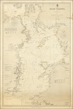 Ireland and Wales Map By Frederick William Beechey / British Admiralty