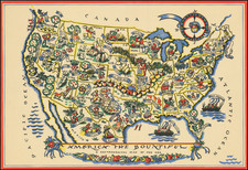 United States and Pictorial Maps Map By Anonymous