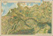 World War II and Germany Map By Druck u. Verlag Georg Westermann