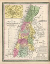 Holy Land Map By Thomas, Cowperthwait & Co.