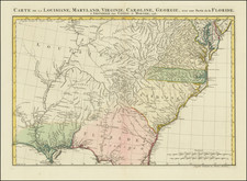 Mid-Atlantic, South, Kentucky, Tennessee, Southeast, Georgia, North Carolina, South Carolina and Midwest Map By Johannes Covens  &  Cornelis Mortier