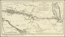 Vermont, New York State and American Revolution Map By Michel Rene Hilliard d'Auberteuil