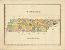 Tennessee Map By Anthony Finley