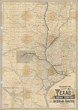 Texas and Oklahoma & Indian Territory Map By Matthews-Northrup & Co.