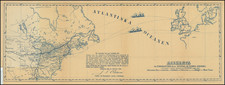 Atlantic Ocean, United States and Sweden Map By F.L. Schmidt