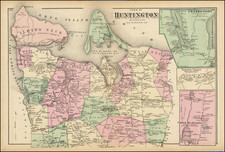 New York State Map By F. W. Beers