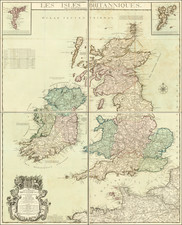 [Wall Map]  Les Isles Britanniques . . . 1766 [4 sheets]