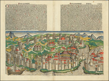 Turkey and Turkey & Asia Minor Map By Hartmann Schedel