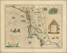 New England, New York State and Mid-Atlantic Map By Willem Janszoon Blaeu