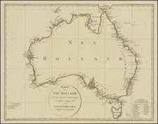 (Australia)   Karte von Neu Holland nach den neuesten Entdeckungen entworfen und geziechnet von Dr. Friedr. Ludwig Lindner Proffesor der Geographie. By Friedrich Ludwig Lindner