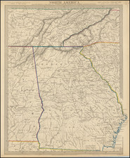 Alabama, Tennessee and Georgia Map By SDUK