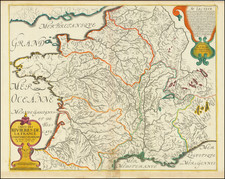 Carte des rivières de la France, curieusement recherchée par Nicolas Sanson... 1641