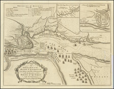 An Authentic Plan of the River St. Laurence from Sillery to the Fall of Montmorenci, with the Operations of the Siege of Quebec under the Command of Vice-Adml. Saunders & Major Genl. Wolfe.  1759