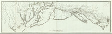 New England, Connecticut, Massachusetts, New York State, Mid-Atlantic, New Jersey, Pennsylvania, Delaware, Southeast, Virginia, North Carolina and American Revolution Map By Henri Soules