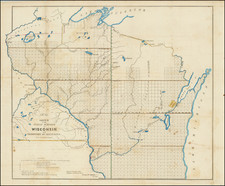 Minnesota and Wisconsin Map By General Land Office