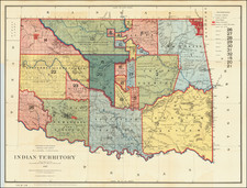 Oklahoma & Indian Territory Map By U.S. General Land Office