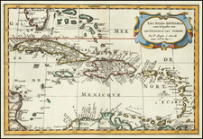 Caribbean Map By Nicolas Sanson