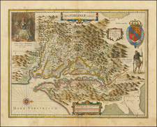 Maryland, Southeast and Virginia Map By Henricus Hondius