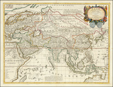 Asia Map By Vincenzo Maria Coronelli / Jean-Baptiste Nolin