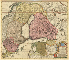 Scandinavia Map By Frederick De Wit