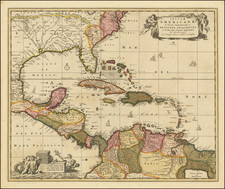 Insulae Americanae in Oceano Septentrionali ac Regiones Adiacentes, a C. de May usque ad Lineam Aequinoctialem . . . By Nicolaes Visscher I