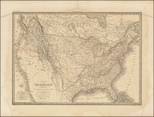 United States and Texas Map By Alexandre Emile Lapie