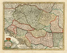 Europe, Hungary, Romania and Balkans Map By Adam Friedrich Zurner / Johann Christoph Weigel