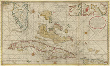 Florida, Caribbean, Cuba and Bahamas Map By Gerard Van Keulen