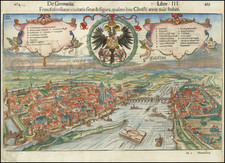 [ Frankfurt am Main ]   Franckofordianae civitatis situs & figura, qualem hoc Christi anno 1549 habet.
