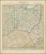 North America Sheet VIII Ohio, With Parts Of Kentucky And Virginia By SDUK