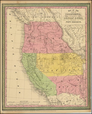 Map of the State of California, The Territories of Oregon & Utah, and the chief part of New Mexico By Thomas, Cowperthwait & Co.