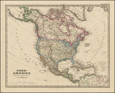 North America Map By Adolf Stieler
