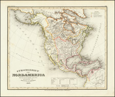 Stromgebiet von Nordamerica Nach den besten Quellen entworfen und gezeichnt. Vom Hauptm. Radefeld 1847