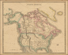 North America Map By George Philip  &  Son