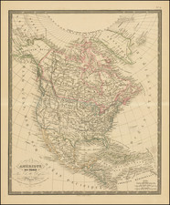 North America Map By Adolphe Hippolyte Dufour