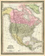 North America Map By Thomas, Cowperthwait & Co.