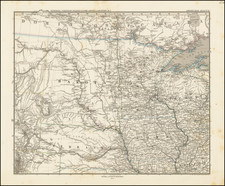 Minnesota, Wisconsin, Iowa, Nebraska, North Dakota and South Dakota Map By Adolf Stieler  &  Augustus Herman Petermann