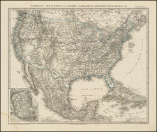 Verein-Staaten von Nord-America, Mexico, Yucatan u.A. . . . 1873 By Adolf Stieler