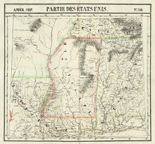 South, Midwest and Plains Map By Philippe Marie Vandermaelen